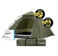 Produktbild: Lumaland Kuppelzelt Pop Up in 10 Sekunden aufgebaut, Wurfzelt Camping Festival 215x195x120cm robust wasserfest