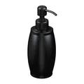 Produktbild: Relaxdays Seifenspender, 350 ml, Edelstahl, nachfüllbar, Seife, Duschgel, Badezimmer, Küche, Handseifenspender, schwarz