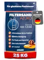 Produktbild: poolomio® Filtersand für Sandfilteranlage Pool - 25 kg | Hochwertiger Quarzsand, Sandfilter, Poolfilter, Aquariensand | 0,6-1,2 mm Körnung für kristallklares Poolwasser