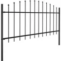 Produktbild: vidaXL Gartenzaun Woerden mit Speerspitze Stahl 170 x 75 cm Schwarz - Schwarz