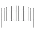 Produktbild: vidaXL Gartenzaun Gartenzaun Woerden mit Speerspitze Stahl 170 x 75 cm Schwarz, (1-St)