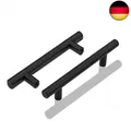 Produktbild: LONTAN 10 Stück Griffe für Küchenschränke 128mm lochabstand Möbelgriffe Schwarz