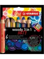 Produktbild: STABILO woody Arty 3 in 1 cardboard wallet of 6 pens incl. a sharpener