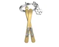 Produktbild: O meta[l]morphose Metalorphose MTM151-01 Schlüsselanhänger für Ski und Flocke, goldfarben, one size