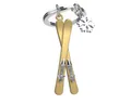 Produktbild: Metalorphose MTM151-01 Schlüsselanhänger für Ski und Flocke goldfarben one size