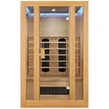 Produktbild: Infrarotkabine Nyborg S120K Keramikstrahler & Hemlockholz, 2 Personen, 120 x 105 x 190 cm, led Farblicht & Glastür, Infrarotsauna Sauna - Artsauna
