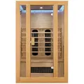 Produktbild: Infrarotkabine Nyborg S120k Keramikstrahler & Hemlockholz, 2 Personen, 120 X 105 X 190 Cm, Led Farblicht & Glastür, Infrarotsauna Sauna - Artsauna