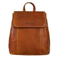 Produktbild: STILORD 'Fiona' Daypack Rucksack Damen Leder Klein für City Shopping Freizeit iPad 9.7 Zoll Vintage Rucksackhandtasche aus Echtem Leder, Farbe:brandy - braun