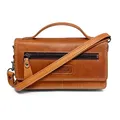 Produktbild: Benthill Reisebrieftasche XXL Echt-Leder - Kleine Umhängetasche aus echtem Leder - Travel Dokumententasche - Großes Portemonnaie - Handgelenktasche, Farbe:Braun