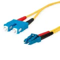 Produktbild: TELEGÄRTNER LWL Adapterkabel 2x E9/125 OS2, 1x SC Duplex - 1x LC Duplex, gelb, 2 m