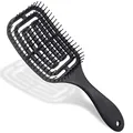 Produktbild: Vinabo Haarbürste, Haarbürste ohne Ziepen, Entwirrbürste geeignet, Locken & lange Haare Haarbürste für nasses und Trockenes Haar, Entwirrungs-Massagebürste für Frauen/Männer/Kinder