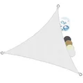 Produktbild: Sol Royal Sonnensegel dreieckig Wasserdicht 3x3x3m Terrasse – Sonnensegel Balkon Segeltuch UV Sonnenschutz Garten Pool Camping Sonnenschutz Segel Weiß – PS9