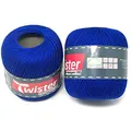 Produktbild: Twister Häkelgarn royalblau Handstrickgarn Baumwollgarn 2x100g