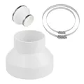 Produktbild: Runder Abluftschlauch Adapter 150100 mm mit 2 Edelstahl Rohrschellen, Reduzie...