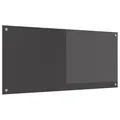 Produktbild: vidaXL Küchenrückwand Dunkelgrau 110 x 50 x 0,6 cm Gehärtetes Glas, Moderner Küchenspiegel, hitzebeständige Glasscheibe, stylisches Upgrade, minimalistisches Schutzpaneel