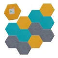 Produktbild: Filzpinnwand Notiztafel Memoboard Pinnwand-Set selbstklebend bunt 12 Stück