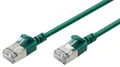 Produktbild: DIGITUS Slim Patchkabel, Kat. 6A, F/FTP, grün, 1,0 m
