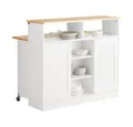 Produktbild: SoBuy Küchenwagen FSB36, Sideboard mit Schiebetüren Kücheninsel mit erweiterbarer Arbeitsfläche