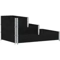 Produktbild: vidaXL Paletten-Aufsatzrahmen 3 Fach Schwarz 120x80 cm Massivholz 4010310