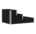 Produktbild: vidaXL Blumentopf Paletten-Aufsatzrahmen 3-fach Schwarz 120x80 cm Massivholz (1 St)