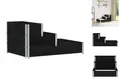 Produktbild: Paletten-Aufsatzrahmen 3-fach Schwarz 120x80 Cm Massivholz