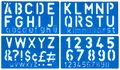 Produktbild: A-Z Buchstaben Groß 50mm Kleinbuchstaben 20mm 0-9 Zahlen Schablone Aufdrucks