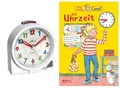 Produktbild: Atlanta Kinderwecker Mädchen ohne Ticken + Kinderbuch Conni Die Uhrzeit - 2127/0 BU (Weiß Conni)
