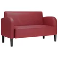 Produktbild: vidaXL Zweisitzer-Sofa Weinrot 110 cm Kunstleder, Zweisitzer, Sofa, Polstersofa, 2-Sitzer-Sofa, Couch, Lounge Sofa, Wohnzimmer Sofa, gepolstertes Sofa