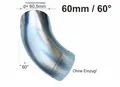 Produktbild: Zink Fallrohrbogen d= 60mm x 60° Regenfallrohr Bogen