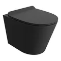 Produktbild: Lavita Wand-WC Spülrandlos Wc Sitz Mit Absenkautomatik Toiletten Hängen Schwarz