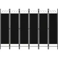 Produktbild: 6-tlg. Raumteiler Schwarz 240 x 180 cm Vidaxl