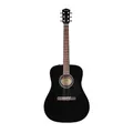 Produktbild: Fender Akustikgitarre, CD-60 Dreadnought V3 klassisches Design mit abgerundetem Griffbrett aus Walnussholz und Saiten aus legiertem Stahl, glänzendes schwarzes Finish, Fichtendecke, inklusive