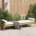 Produktbild: vidaXL Gartenbank mit Kissen Schwarz Poly Rattan Akazie
