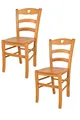 Produktbild: t m c s Tommychairs - 2er Set Stühle Cuore für Küche und Esszimmer, Robuste Struktur aus Buchenholz in der Farbe Honig lackiert und Sitzfläche aus Holz