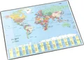 Produktbild: 1 bis 40x Läufer Schreibunterlage Welt politisch, 400 x 530 mm SPARE BIS ZU 46%