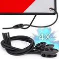Produktbild: PLANGER® - Gepäckspanner für Warntafel Italien und Spanien (4X 50cm) Befestigung Schild Fahrrad Fahrradträger I Spanngurte Einstellbare Länge