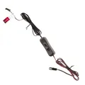 Produktbild: kalb | LED Handschalter 12–24 V DC, 2-poliger Kabelschalter für Beleuchtung, Plug&Play mit MiniLED Stecker & Buchse, inline Rocker Switch, max. 3 A, Kunststoff schwarz, Kabellänge 2 m