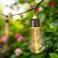 Produktbild: 1.10 Lichterkette mit 10 Glühbirnen - ca. 450 cm - LIGHTING CHAIN mit Netzteil und Timer - Transparent