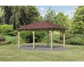 Produktbild: Pavillon Karibu Eco Taura mit Dachschindeln 289 x 429 cm kesseldruckimprägniert