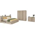 Produktbild: Schlafzimmer, Braun, Holzwerkstoff, 80x200x120 cm, Kinder- & Jugendzimmer, Jugendmöbel, Komplette Kinder- & Jugendzimmer