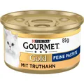 Produktbild: Nassfutter für Katzen Gourmet Gold Feine Pastete Truthahn 12x85g Packung