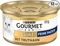 Produktbild: Purina Gourmet Gold Feine Pastete Truthahn Katzennassfutter Dose 12 x 85 g