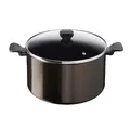 Produktbild: Tefal Kochtopf 30 cm (12,2 l) + Glasdeckel, für alle Herdarten außer Induktion, Antihaftbeschichtung, Easy Cook & Clean B5546902