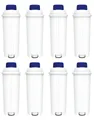 Produktbild: Comedes Wasserfilter 8er Set einsetzbar statt DeLonghi DLSC002, Zubehör für verschiedene Delonghi Kaffeevollautomaten