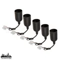 Produktbild: 5er Pack E27 Renovierungsfassung Baufassung Lampenfassung Lasche + Schraubklemme