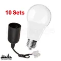 Produktbild: 10er Pack Renovierungsset S - E27 Fassung inkl. 9 Watt 850lm LED Lampe 4000K