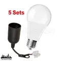 Produktbild: 5er Pack Renovierungsset S - E27 Fassung inkl. 9 Watt 850lm LED Lampe 4000K