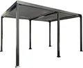 Produktbild: HOME DELUXE - Lamellenpavillon - CANNES, Maße: 400 x 303 x 223 cm, inkl. Handkurbel, Gestell: Aluminium I Terrassenüberdachung Pergola Sonnenschutz