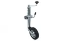 Produktbild: UNITRAILER Stützrad Set 48mm mit Klemme 150kg 505-730mm Hub 225mm Vollgummi Rad 200x50 Axiallager Kurbel Klemme 131x66 105mm Anhänger Deichsel Rangieren