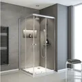 Produktbild: Eckeinstieg SCHULTE Sunny ExpressPlus 75 - 90 cm Profilfarbe silber Klarglas EP19442 169 50